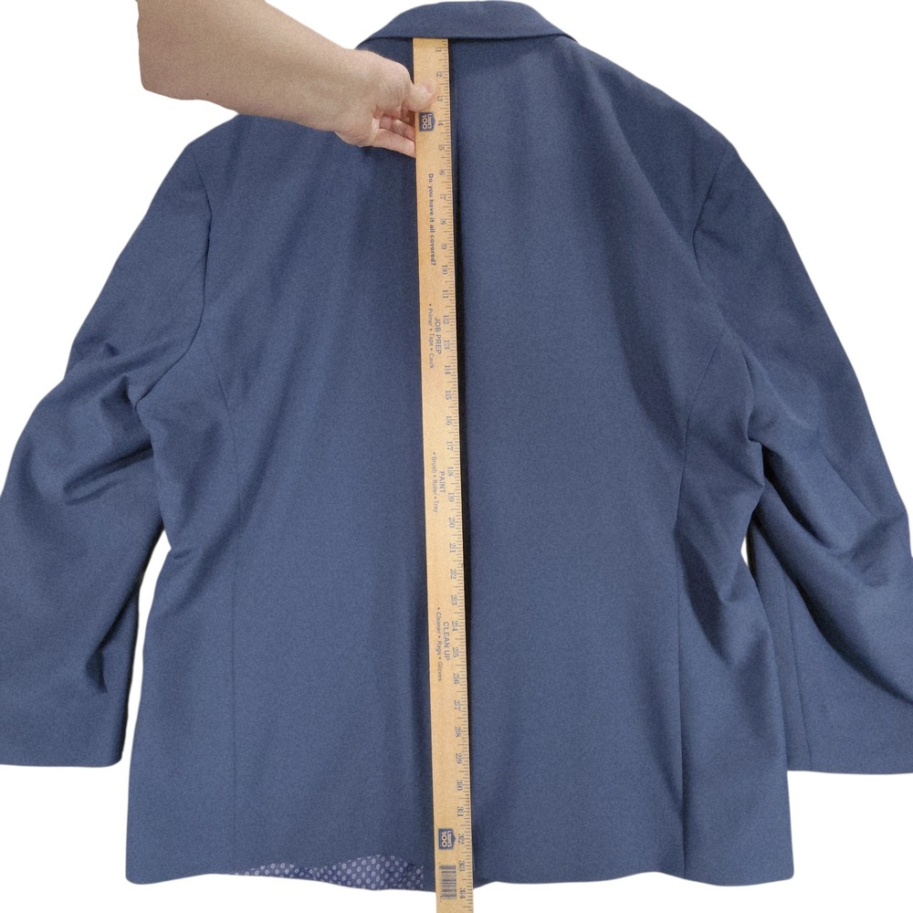 Stafford Sport Coat Men 56L Long Navy Performance Travel Big Tall Stretch Blazer - Picture 7 of 12